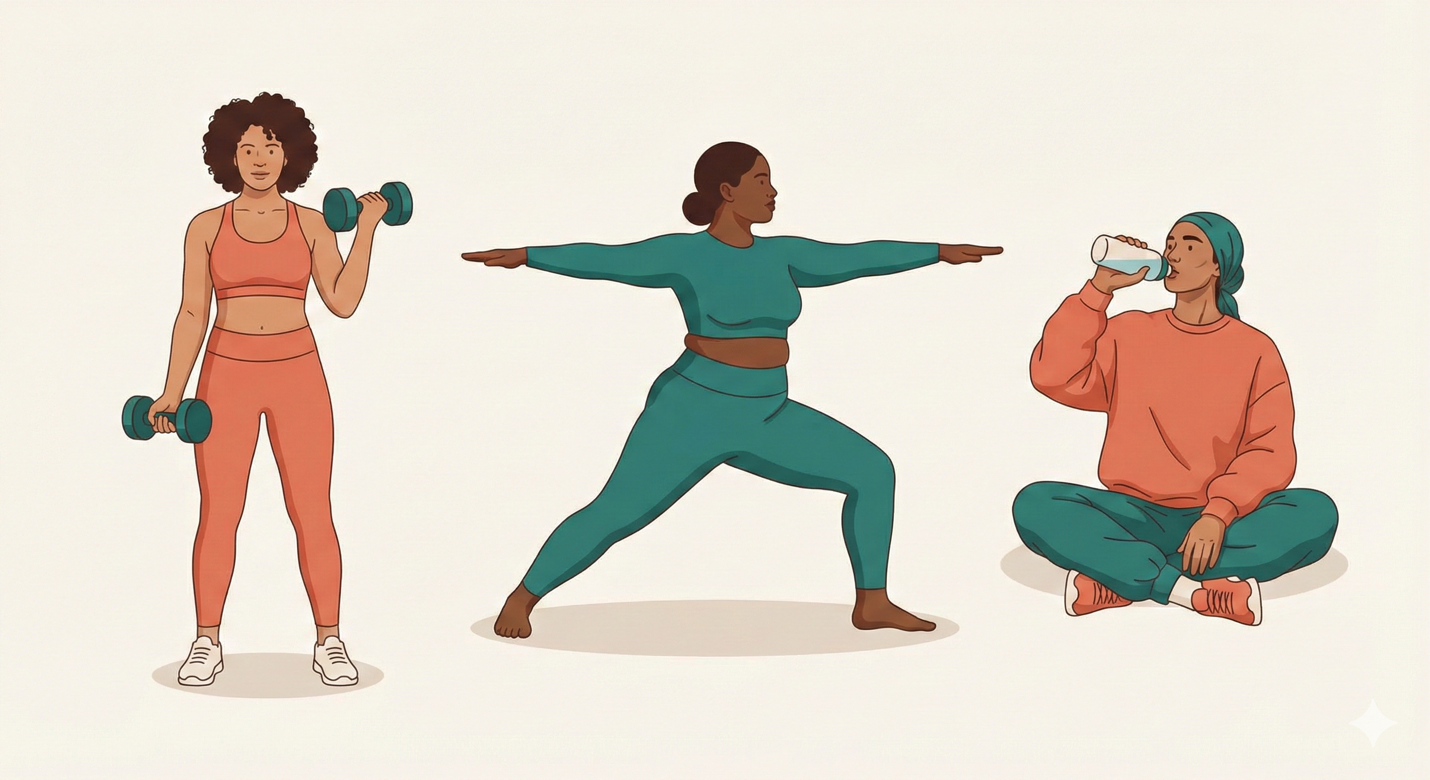 Women engaging in fitness activities